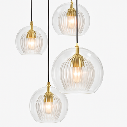 Suspension en verre au design industriel Simple et moderne