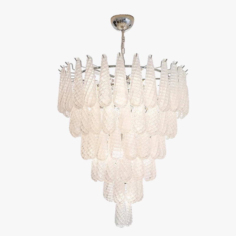 suspension en verre coloré avec feuille décorative pour intérieur chic