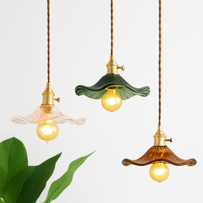 suspension en verre coloré style nordique pour intérieur moderne