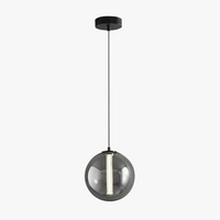 suspension en verre fumé lampe design pour restaurant et café