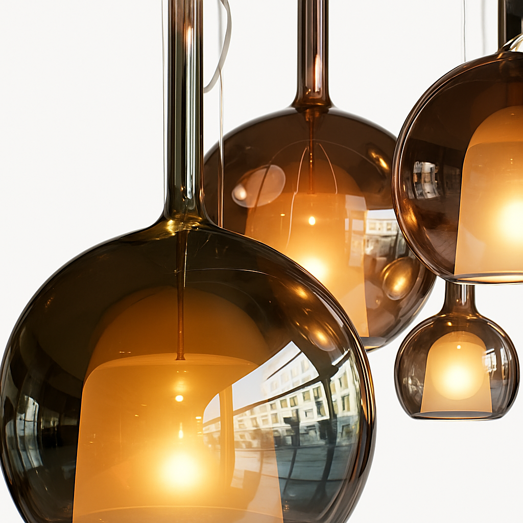 suspension en verre moderne pour un éclairage décoratif intérieur - vue 6 sur 10