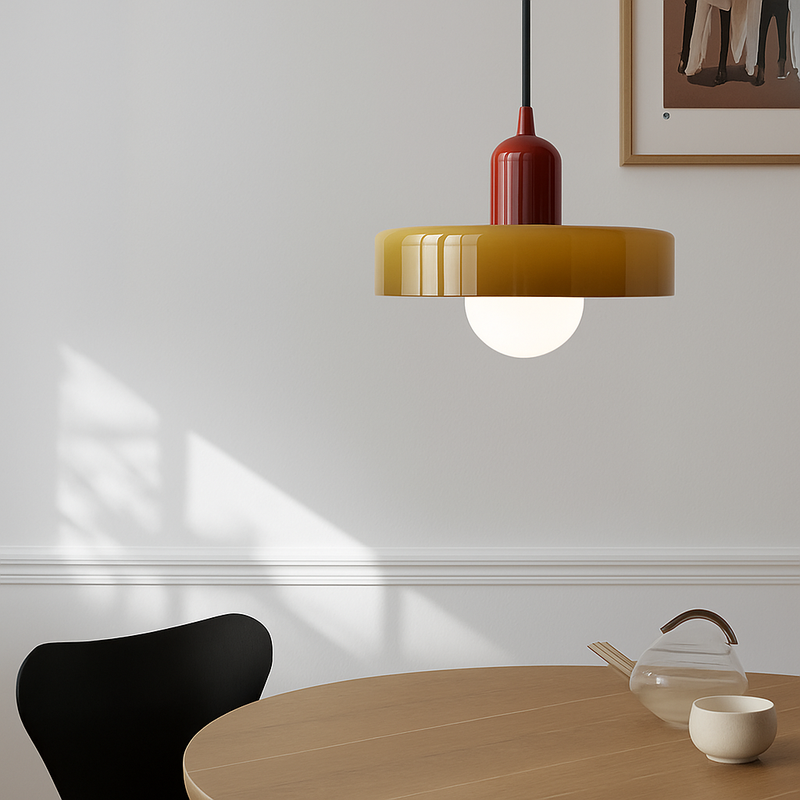 Suspension en verre nordique couleur bonbon