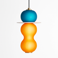 Suspension en verre scandinave Abat-jour coloré minimal chevet petite lumière suspendue chambre design éclairage de salle à manger