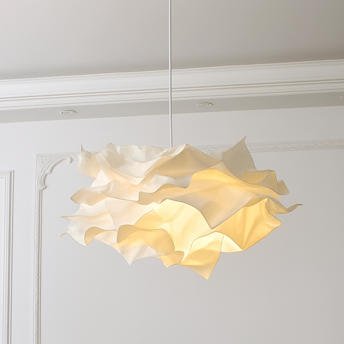 Suspension faites à la main pour éclairage de magasin de tissu de Restaurant lampe suspendue en papier blanc pour Luminaire de plafond E27