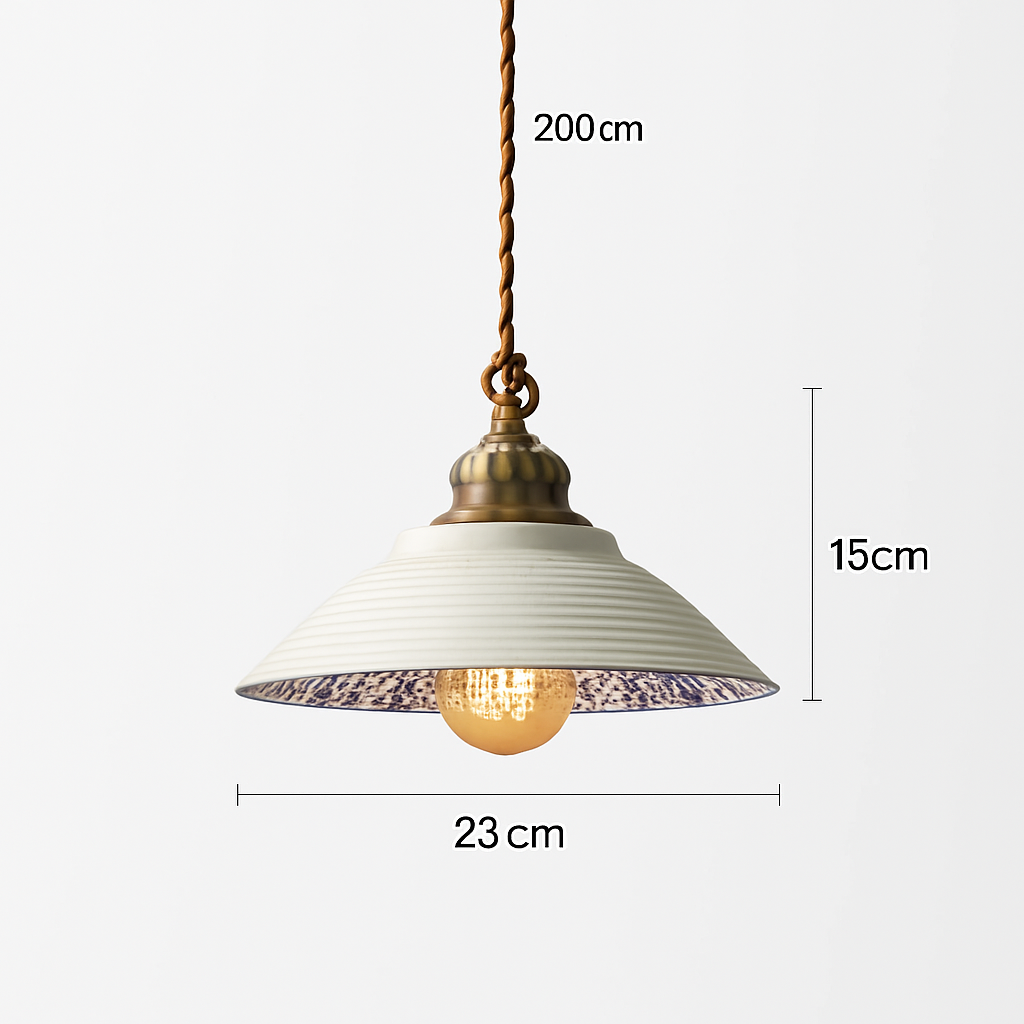 Suspension fleur design Loft Style céramique Vintage