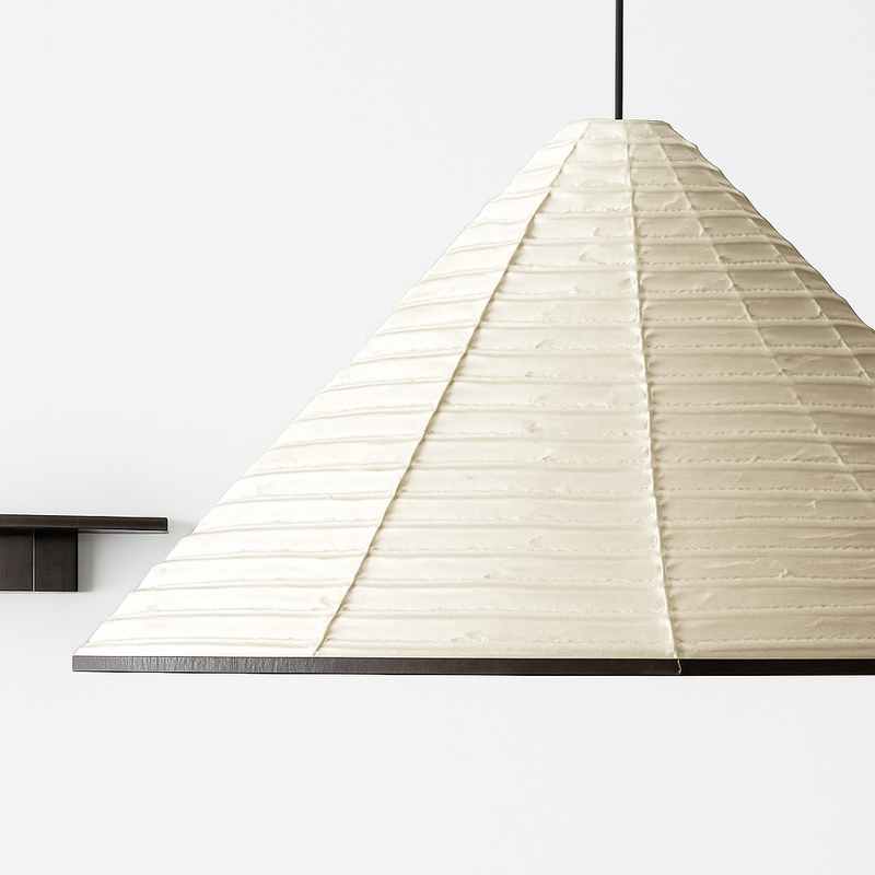 suspension japonaise wabi sabi en papier de riz pliable et circulaire