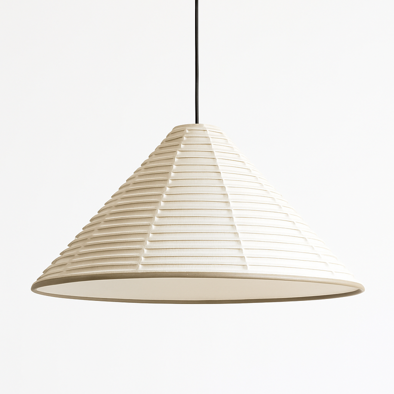 suspension japonaise wabi sabi en papier de riz pliable et circulaire