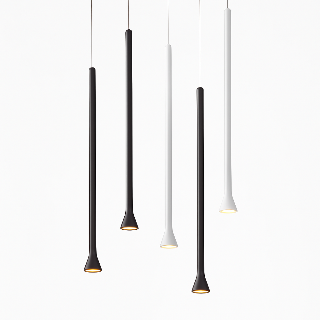 suspension LED Art créatif Long Tube