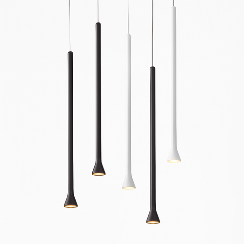 suspension LED Art créatif Long Tube