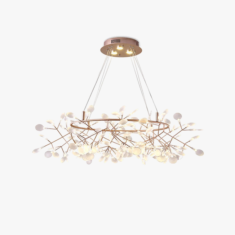 suspension led art déco en acier inoxydable et acrylique