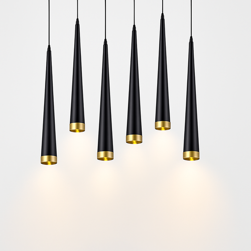 suspension led cône tube pour éclairage intérieur intensité variable