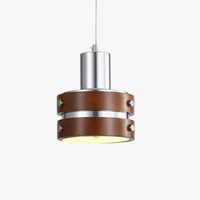 Suspension LED créative en bois chromé et métal