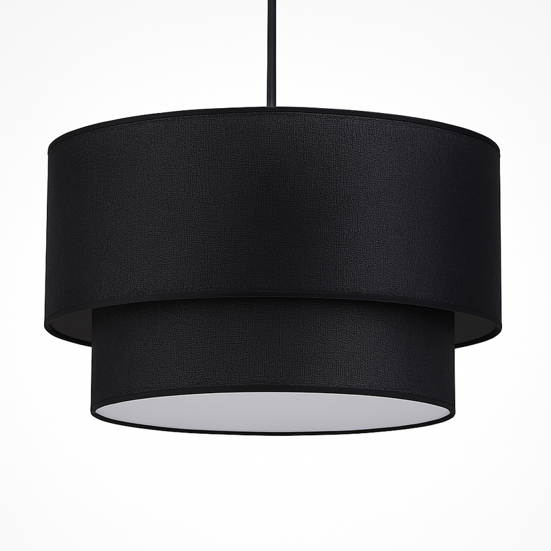 Suspension LED cylindrique en tissu Foyer