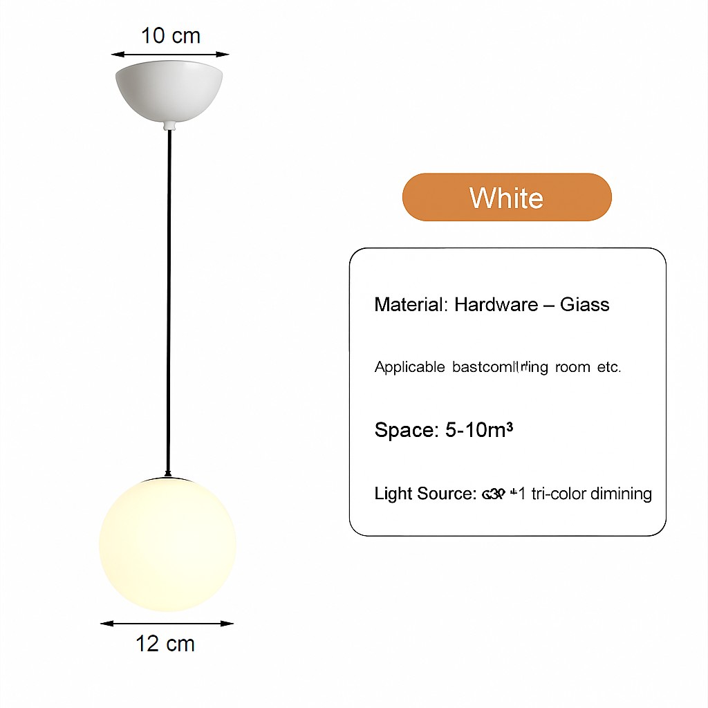 suspension LED design nordique minimaliste forme macaron