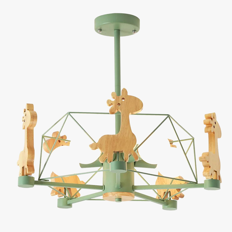Suspension LED diamant bois Etoile