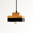 Suspension LED en bois (carré ou rond)