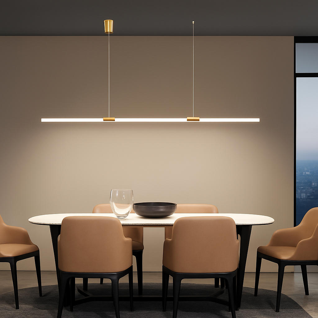 Suspension Led lumière cuisine éclairage lustres modernes pour salle à manger Table à manger suspension Led lampe Bronze Lustre App/télécommande - vue 4 sur 8