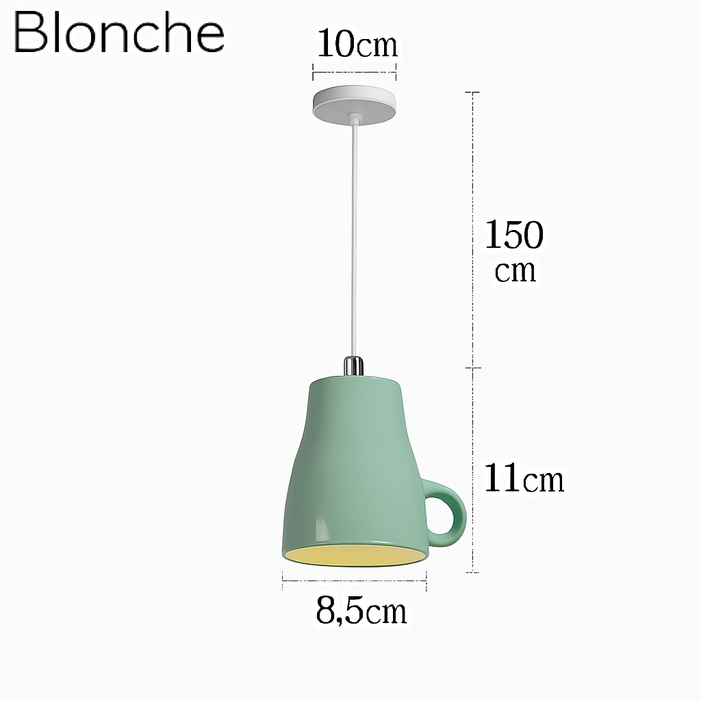 Suspension LED moderne en forme de tasse à caf renservée - vue 16 sur 24