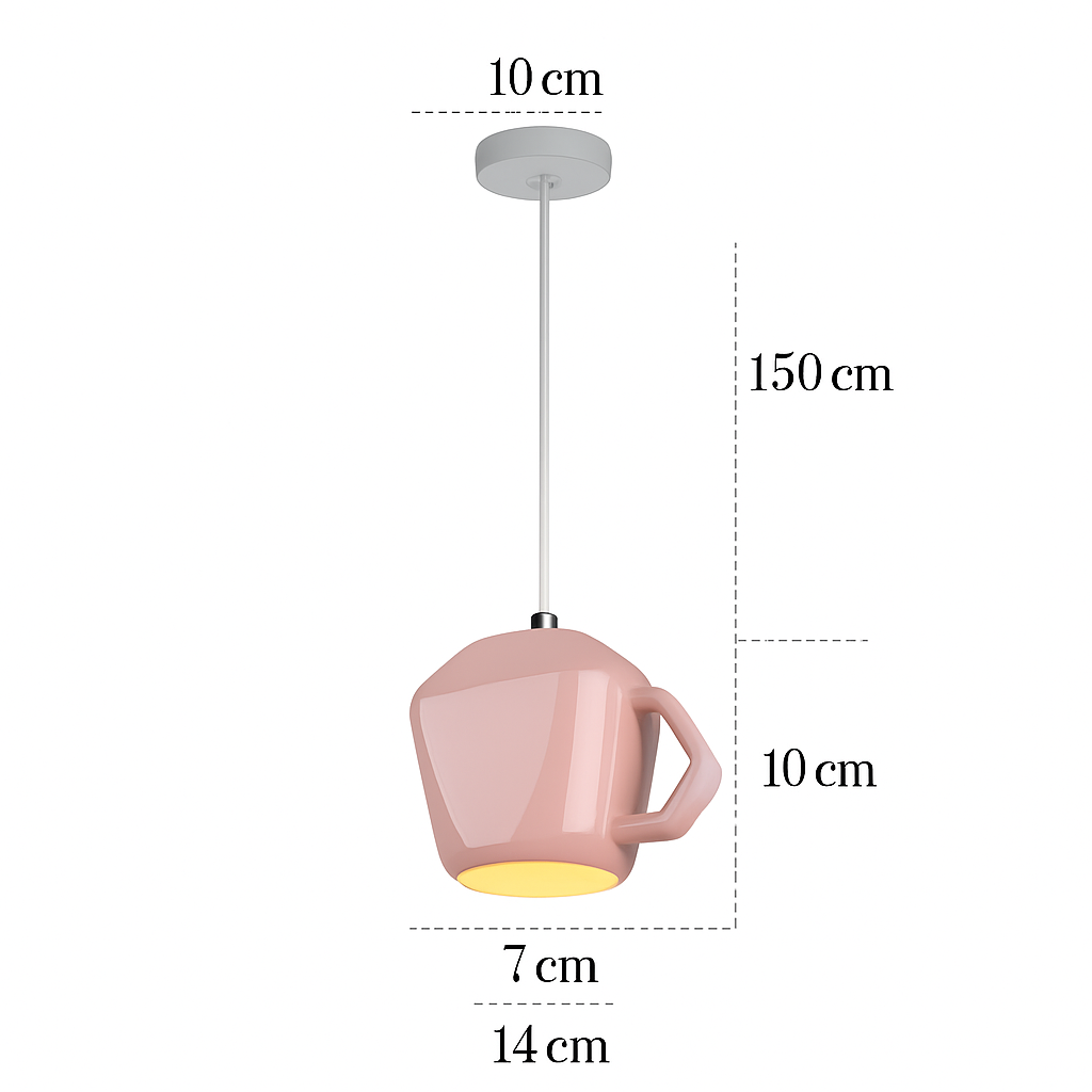 Suspension LED moderne en forme de tasse à caf renservée - vue 21 sur 24