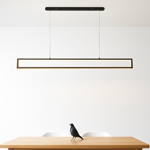 suspension led moderne pour éclairage intérieur rectangulaire