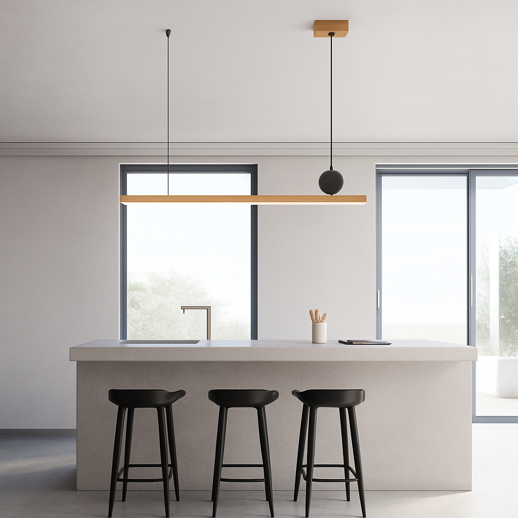 suspension led personnalisée en acier inoxydable pour décoration intérieure - vue 3 sur 7