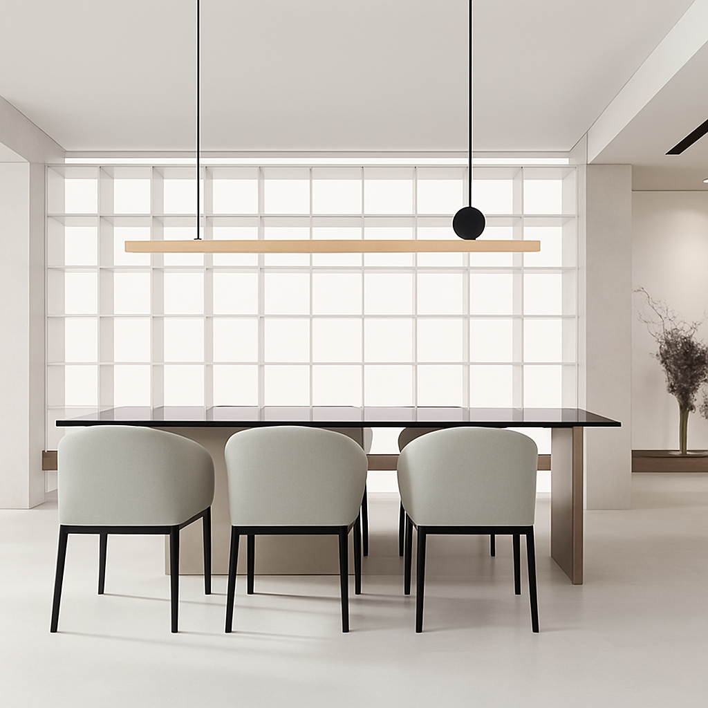 suspension led personnalisée en acier inoxydable pour décoration intérieure - vue 4 sur 7