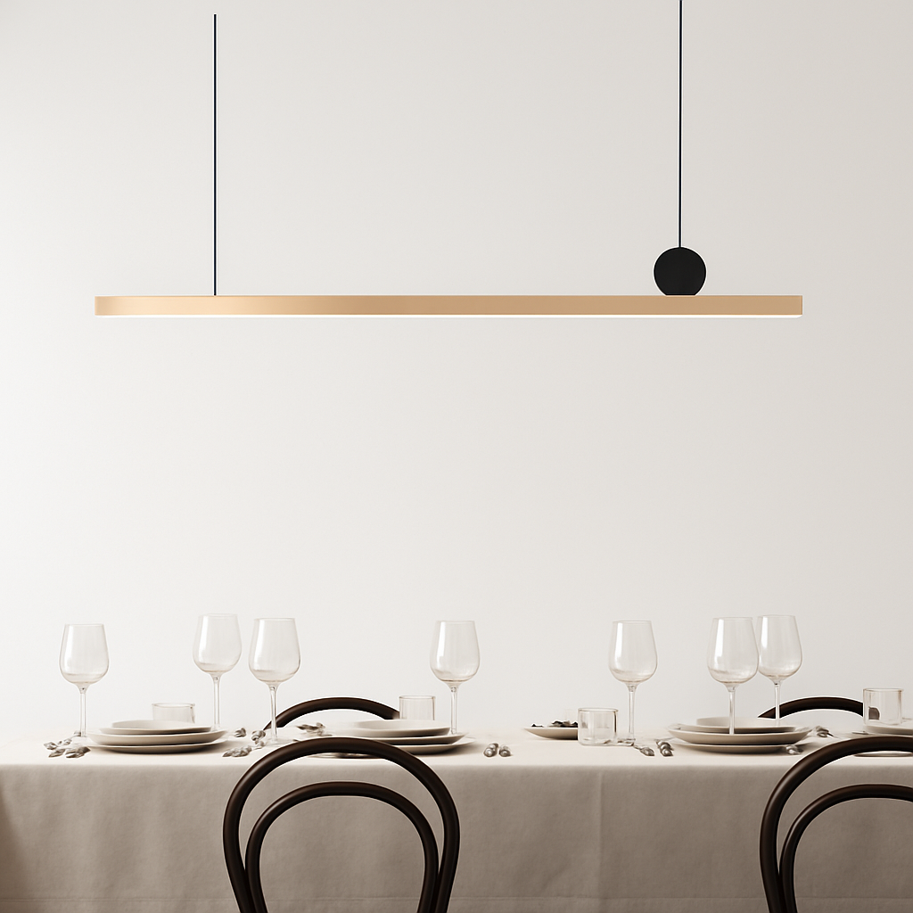 suspension led personnalisée en acier inoxydable pour décoration intérieure - vue 6 sur 7