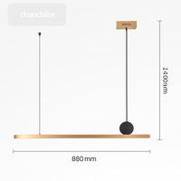 suspension led personnalisée en acier inoxydable pour décoration intérieure