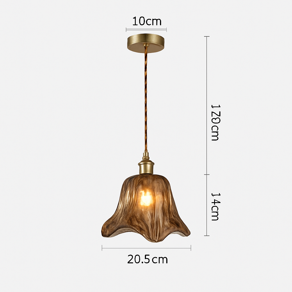 Suspension LED style vintage en verre Dolkie - vue 12 sur 20