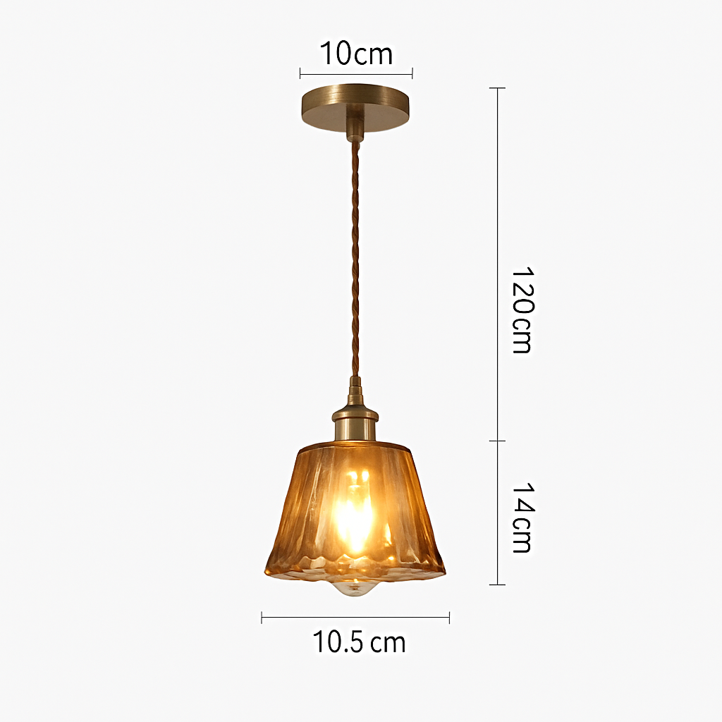 Suspension LED style vintage en verre Dolkie - vue 14 sur 20