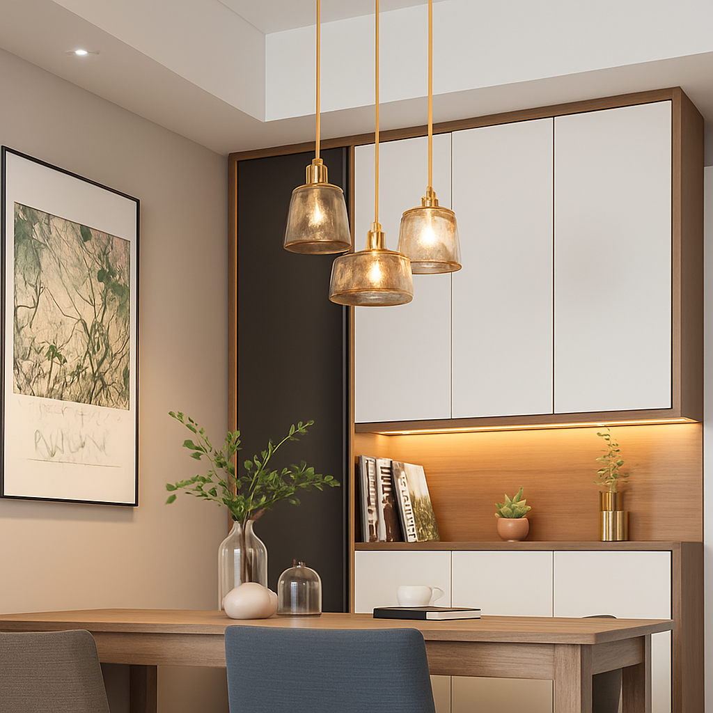 Suspension LED style vintage en verre Dolkie - vue 4 sur 20