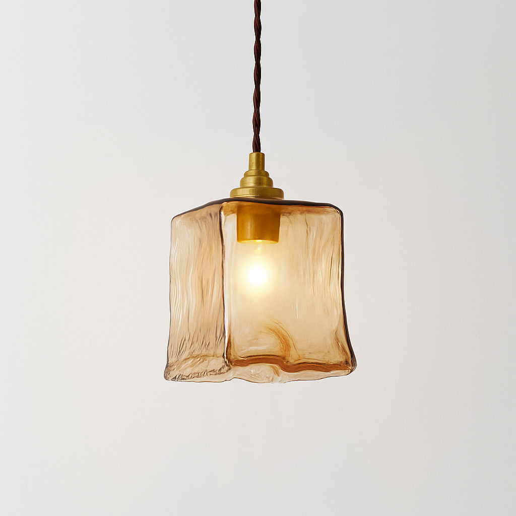 Suspension LED style vintage en verre Dolkie - vue 8 sur 20