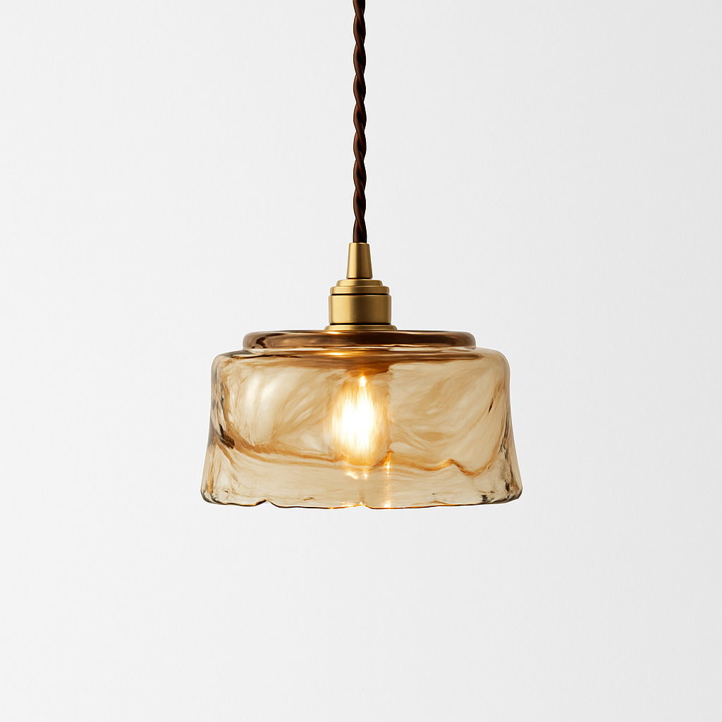 Suspension LED style vintage en verre Dolkie - vue 9 sur 20