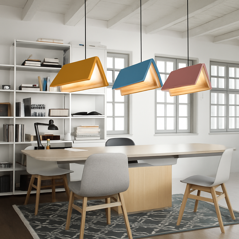 suspension lumières livre décoration moderne salle d'étude bibliothèque boutique décor enfants enfants décor