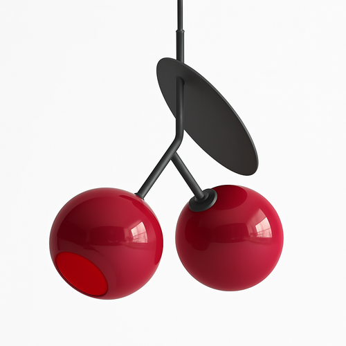 suspension lumineuse cerise originale pour décoration intérieure