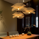 suspension moderne en bambou pour décoration intérieure artisanale