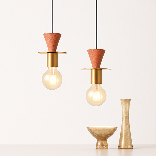 suspension moderne en bois pour bar