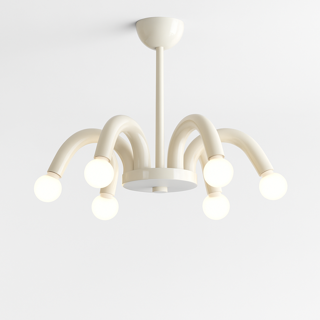 suspension moderne en métal style art déco - vue 5 sur 9