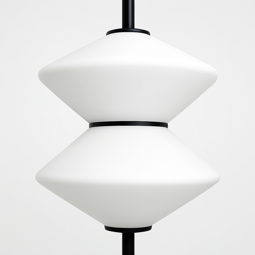 suspension moderne en verre avec fil métallique réglable - vue 6 sur 10