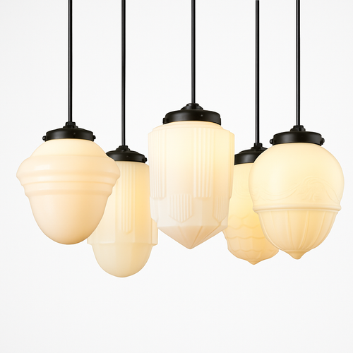 suspension moderne en verre à led pour intérieur élégant