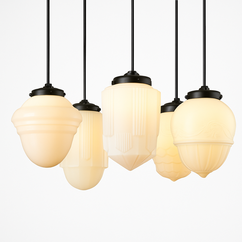 suspension moderne en verre à led pour intérieur élégant