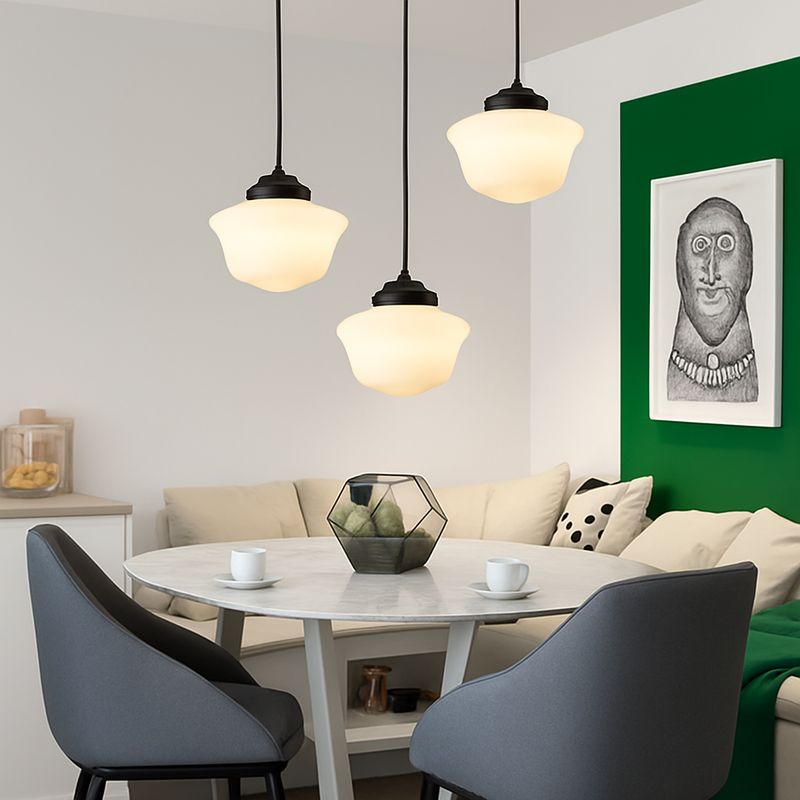 suspension moderne en verre à led pour intérieur élégant