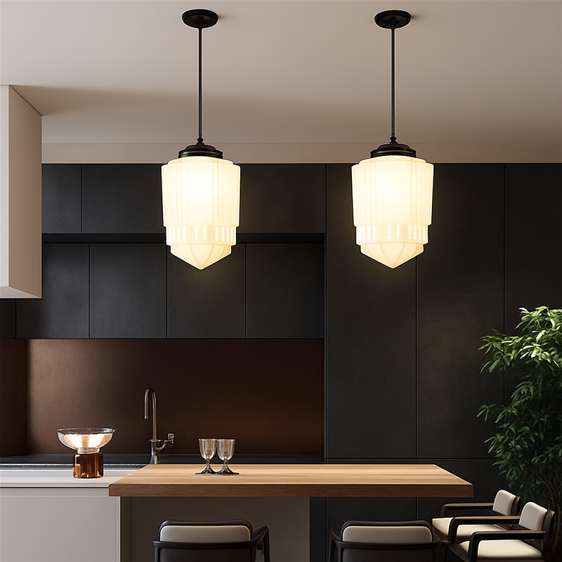 suspension moderne en verre à led pour intérieur élégant