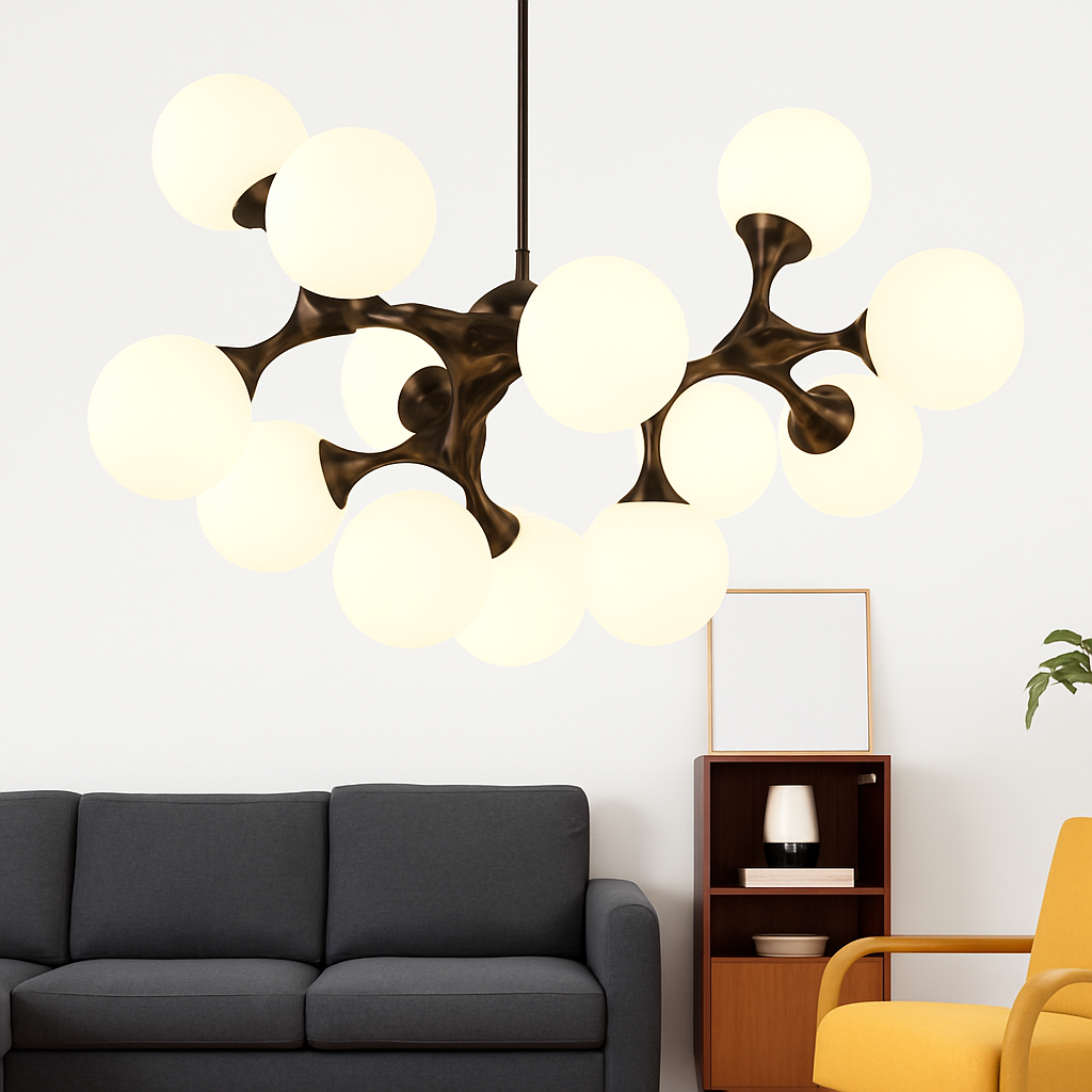 suspension moderne en verre pour décoration intérieure élégante et originale - vue 4 sur 11
