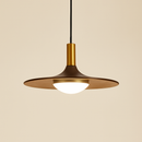 suspension nordique en bois et cuivre soucoupe volante pour intérieur