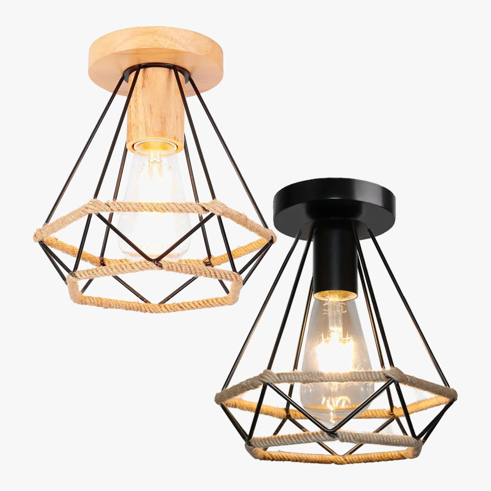 suspension nordique lustre industriel vintage éclairage rétro