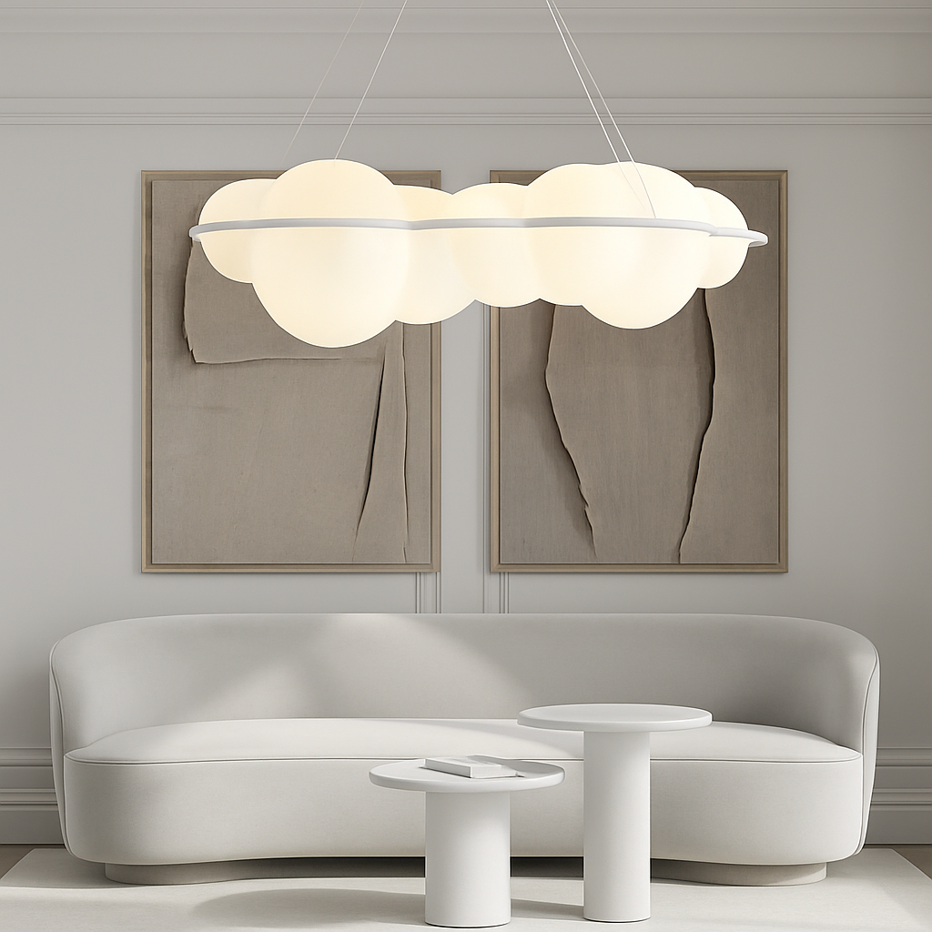suspension nuvola nordique nuages led décoration design italien - vue 6 sur 16