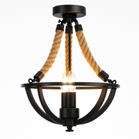 suspension rétro en corde pour décoration intérieure élégante