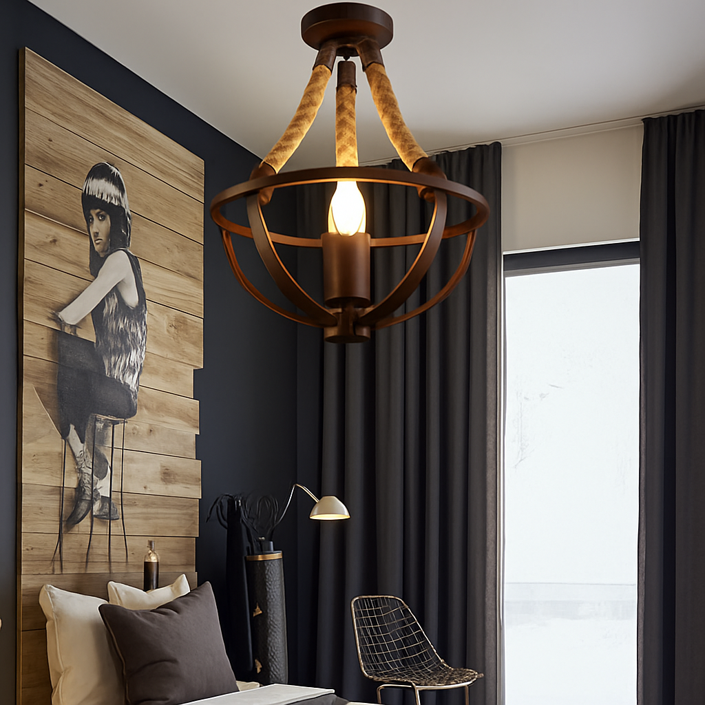 suspension rétro en corde pour décoration intérieure élégante - vue 5 sur 7