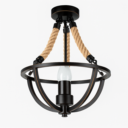 suspension rétro en corde pour décoration intérieure élégante